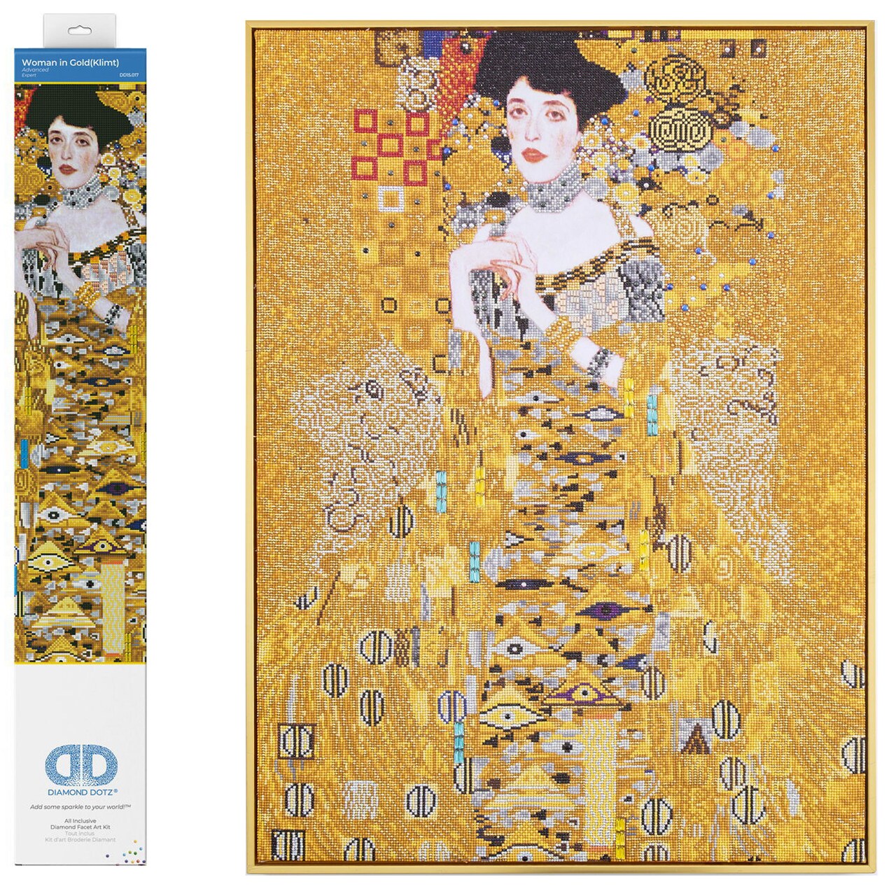 Diamond Dotz Woman in Gold Diamond Painting Kits for Adults - Diamond Art Kits a Relaxing Creative Craft Kit with Dotz Gems 36x26